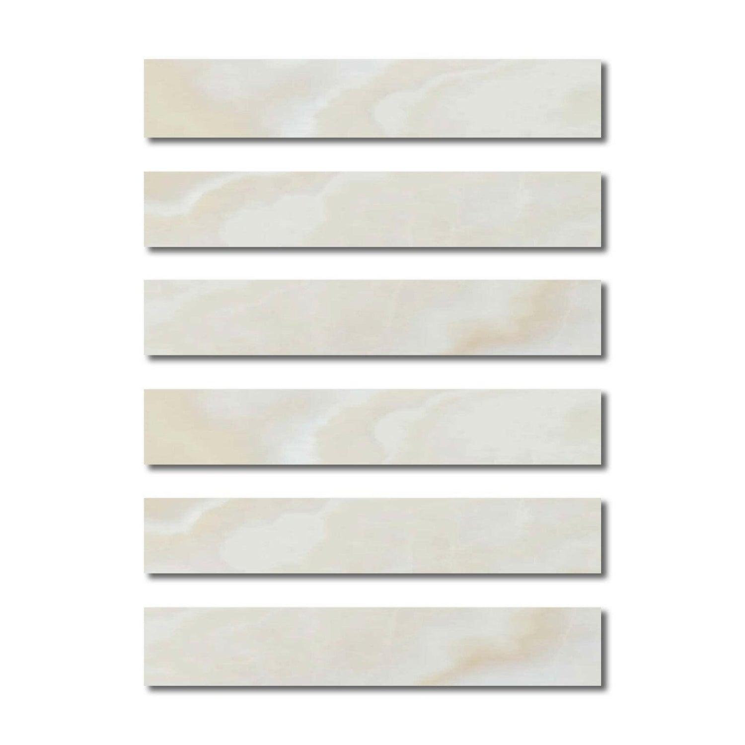 Special Cut | 2x12 Premium White Onyx CROSS-CUT Polished Tile Special Cut | 2x12 Premium White Onyx CROSS-CUT Polished Tile - American Tile Depot