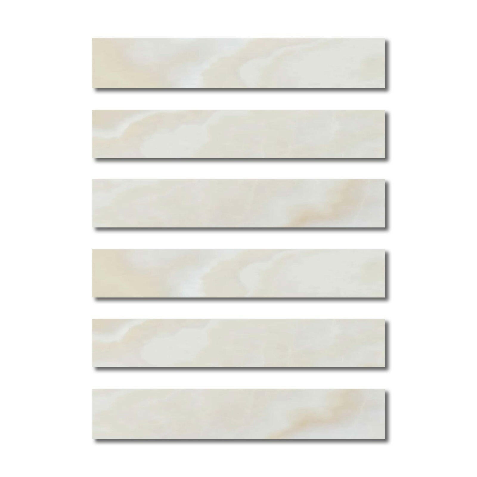 Special Cut | 2x12 Premium White Onyx CROSS-CUT Polished Tile - American Tile Depot