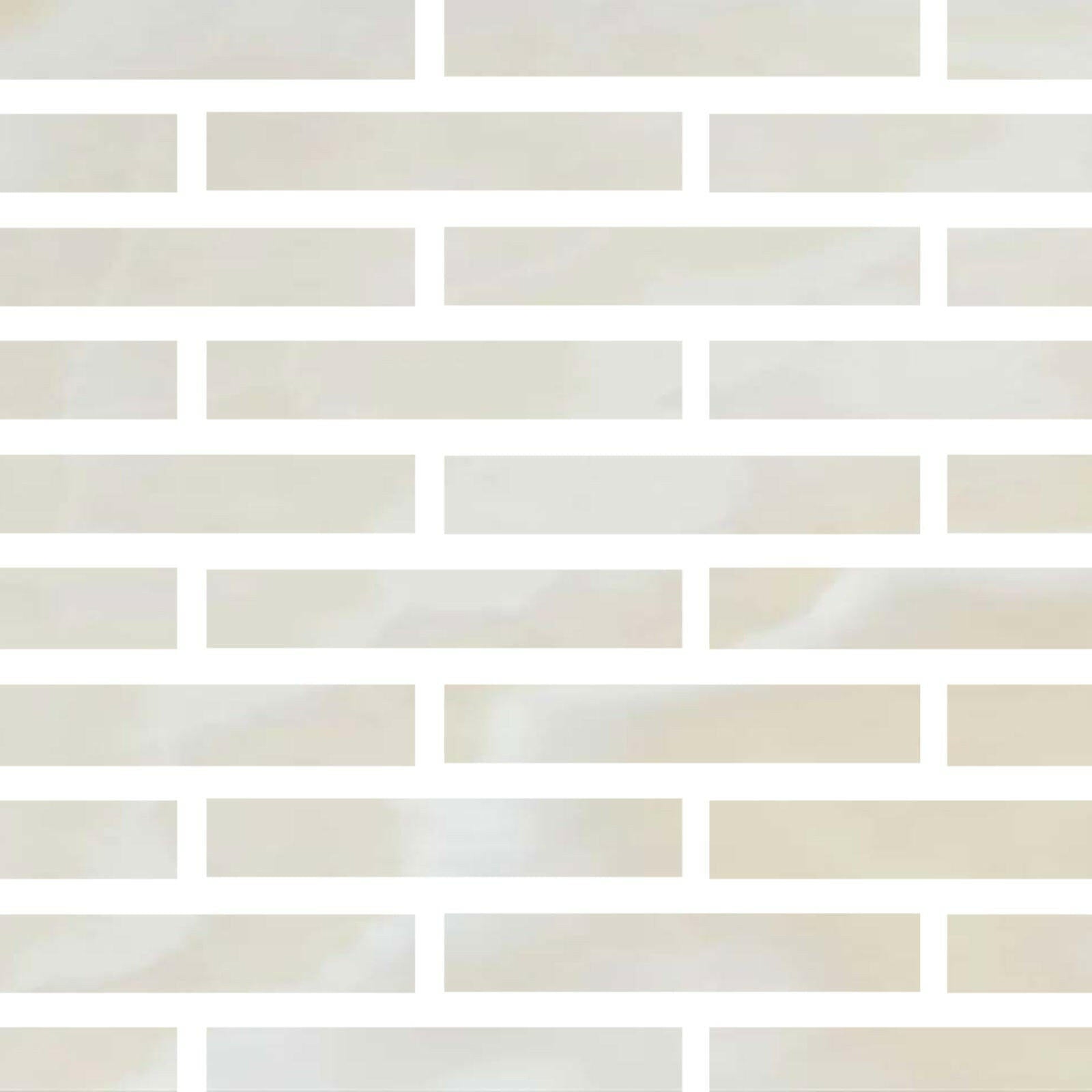 Special Cut | 2x12 Premium White Onyx CROSS-CUT Polished Tile - American Tile Depot