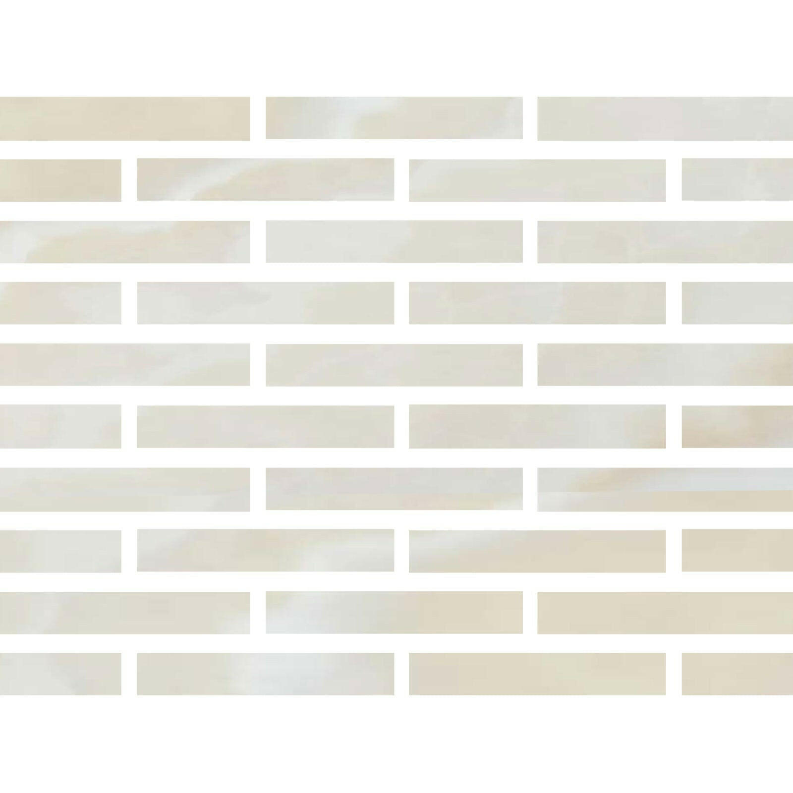 Special Cut | 2x12 Premium White Onyx CROSS-CUT Polished Tile - American Tile Depot