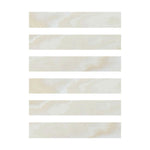 Special Cut | 2x12 Premium White Onyx CROSS-CUT Polished Tile - American Tile Depot
