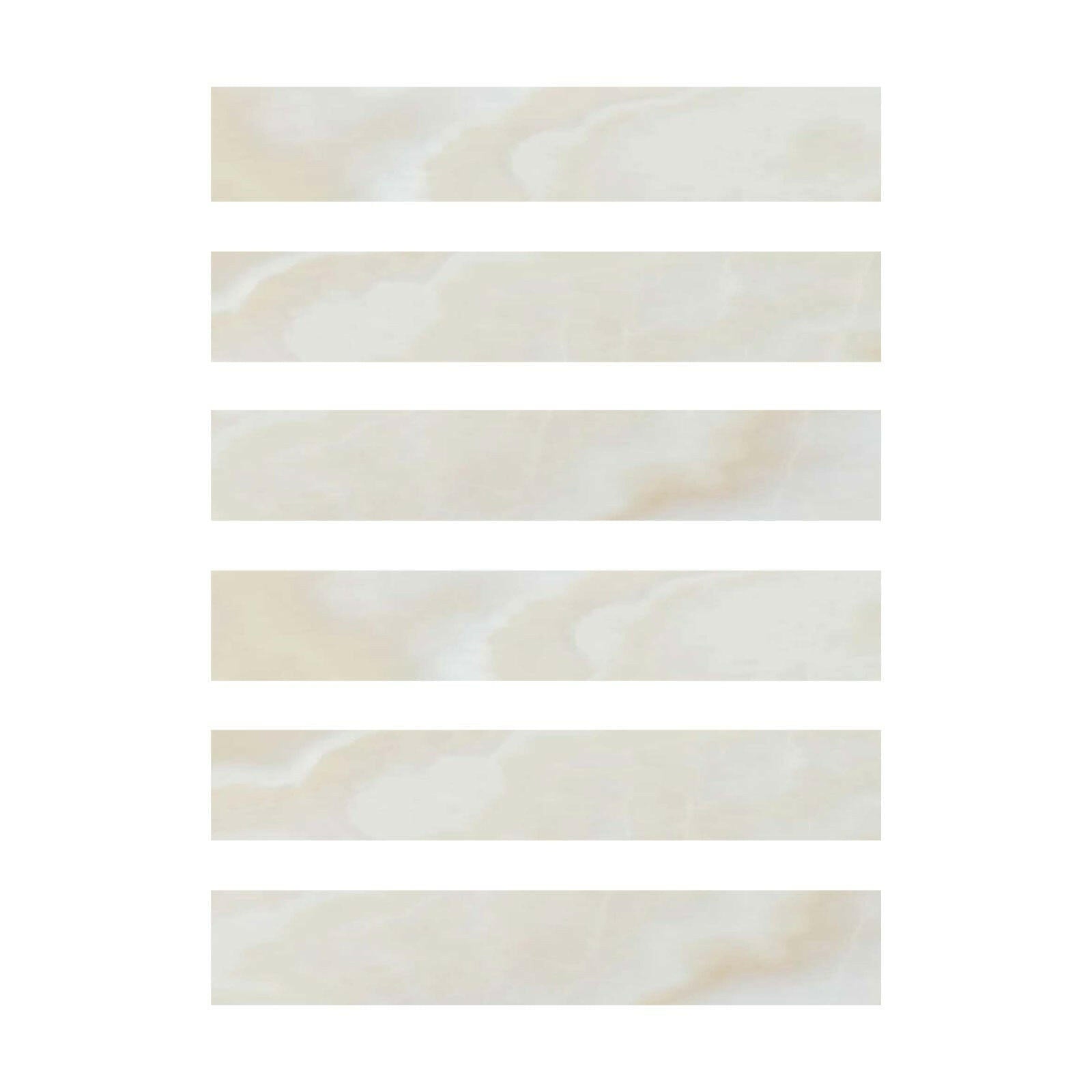 Special Cut | 2x12 Premium White Onyx CROSS-CUT Polished Tile - American Tile Depot