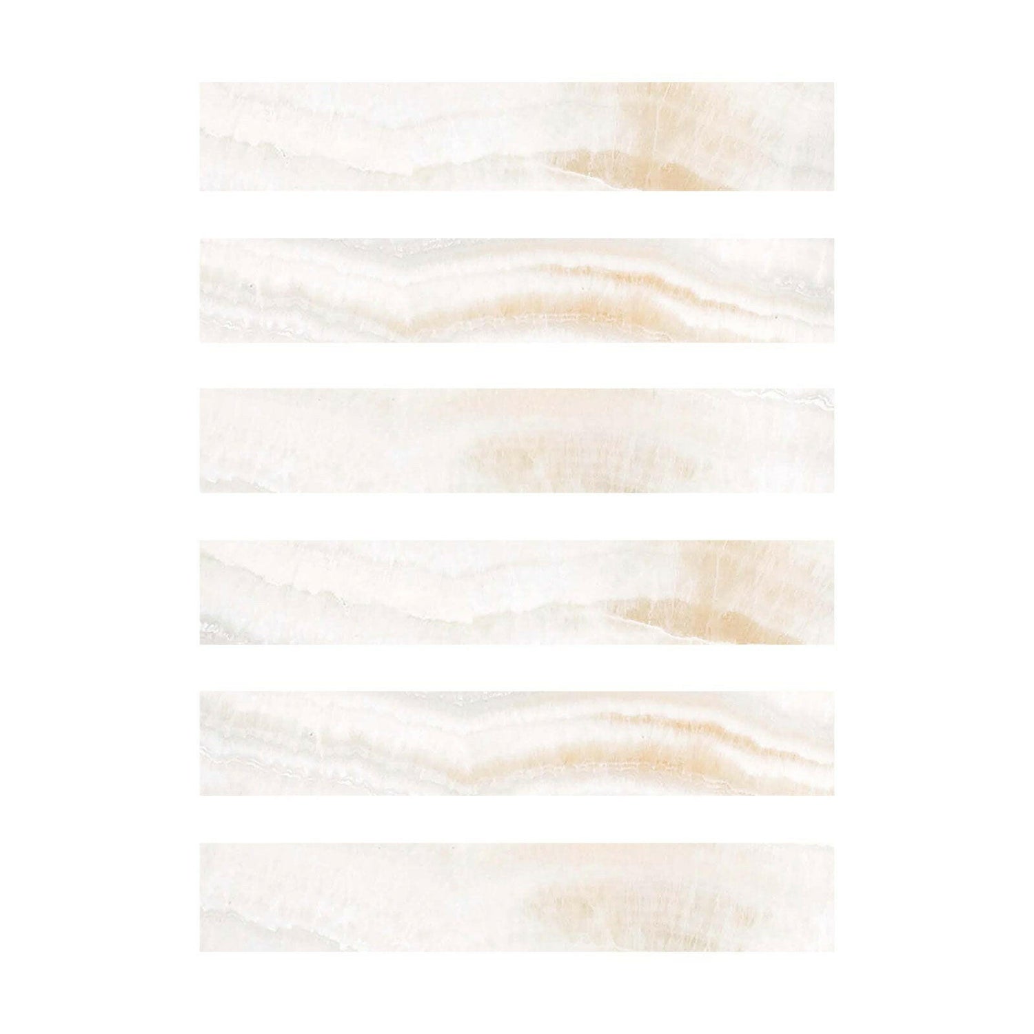 Special Cut | 2x12 Premium White Onyx VEIN-CUT Polished Tile Special Cut | 2x12 Premium White Onyx VEIN-CUT Polished Tile - American Tile Depot