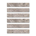 Special Cut | 2x12 Silver Travertine Filled & Honed Tile Special Cut | 2x12 Silver Travertine Filled & Honed Tile - American Tile Depot