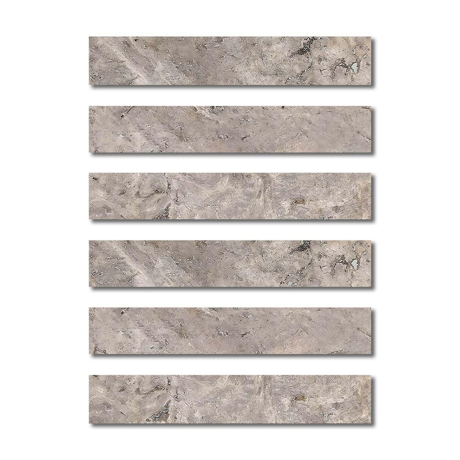 Special Cut | 2x12 Silver Travertine Filled & Honed Tile Special Cut | 2x12 Silver Travertine Filled & Honed Tile - American Tile Depot