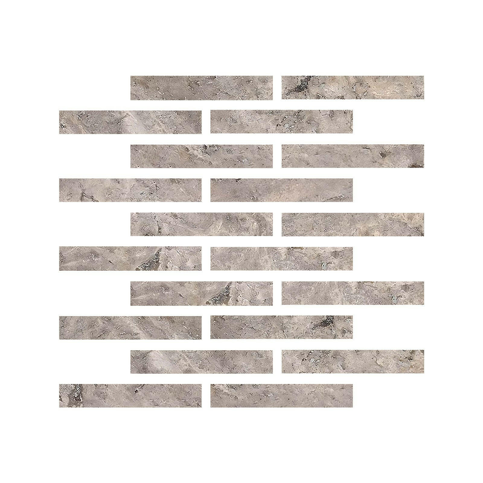 Special Cut | 2x12 Silver Travertine Filled & Honed Tile Special Cut | 2x12 Silver Travertine Filled & Honed Tile - American Tile Depot