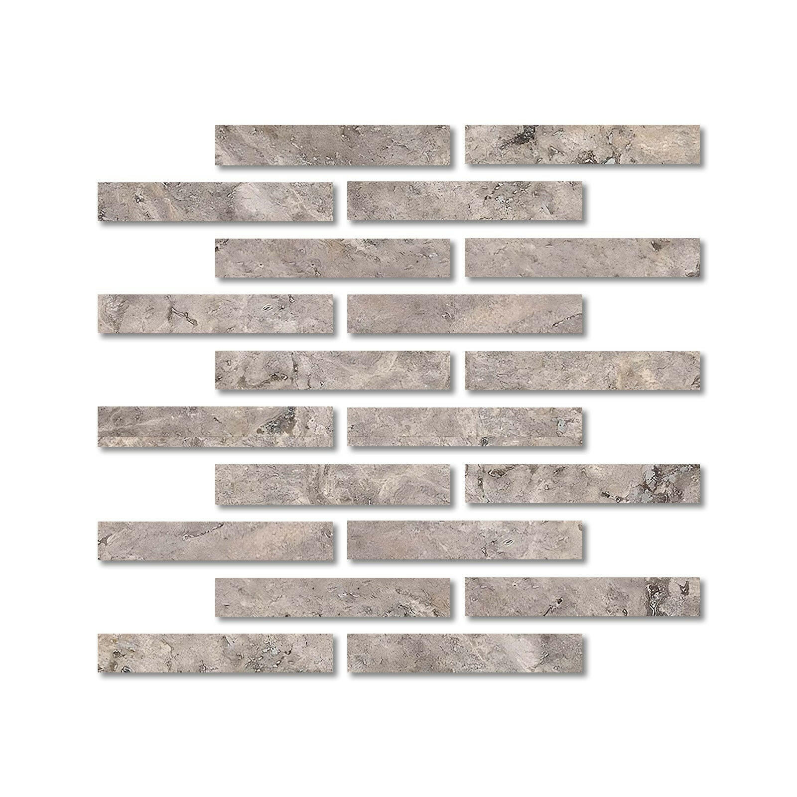 Special Cut | 2x12 Silver Travertine Filled & Honed Tile Special Cut | 2x12 Silver Travertine Filled & Honed Tile - American Tile Depot