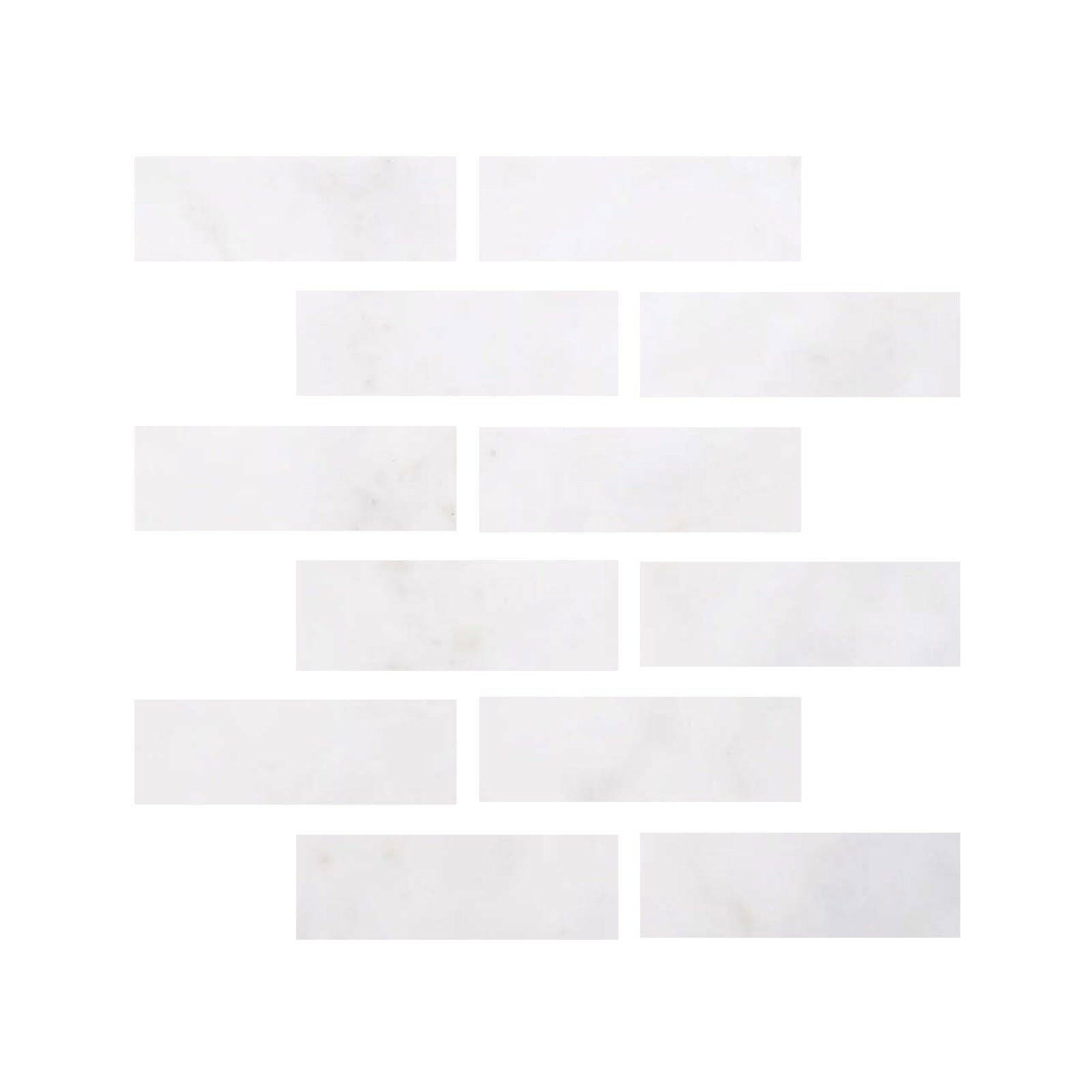 Special Cut | 2x6 Afyon White Marble Polished Tile Special Cut | 2x6 Afyon White Marble Polished Tile - American Tile Depot