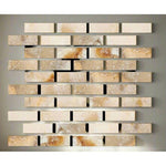 Special Cut | 2x6 Antico Onyx Travertine Filled & Honed Tile Special Cut | 2x6 Antico Onyx Travertine Filled & Honed Tile - American Tile Depot