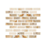 Special Cut | 2x6 Antico Onyx Travertine Filled & Honed Tile Special Cut | 2x6 Antico Onyx Travertine Filled & Honed Tile - American Tile Depot