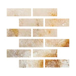 Special Cut | 2x6 Antico Onyx Travertine Filled & Honed Tile Special Cut | 2x6 Antico Onyx Travertine Filled & Honed Tile - American Tile Depot