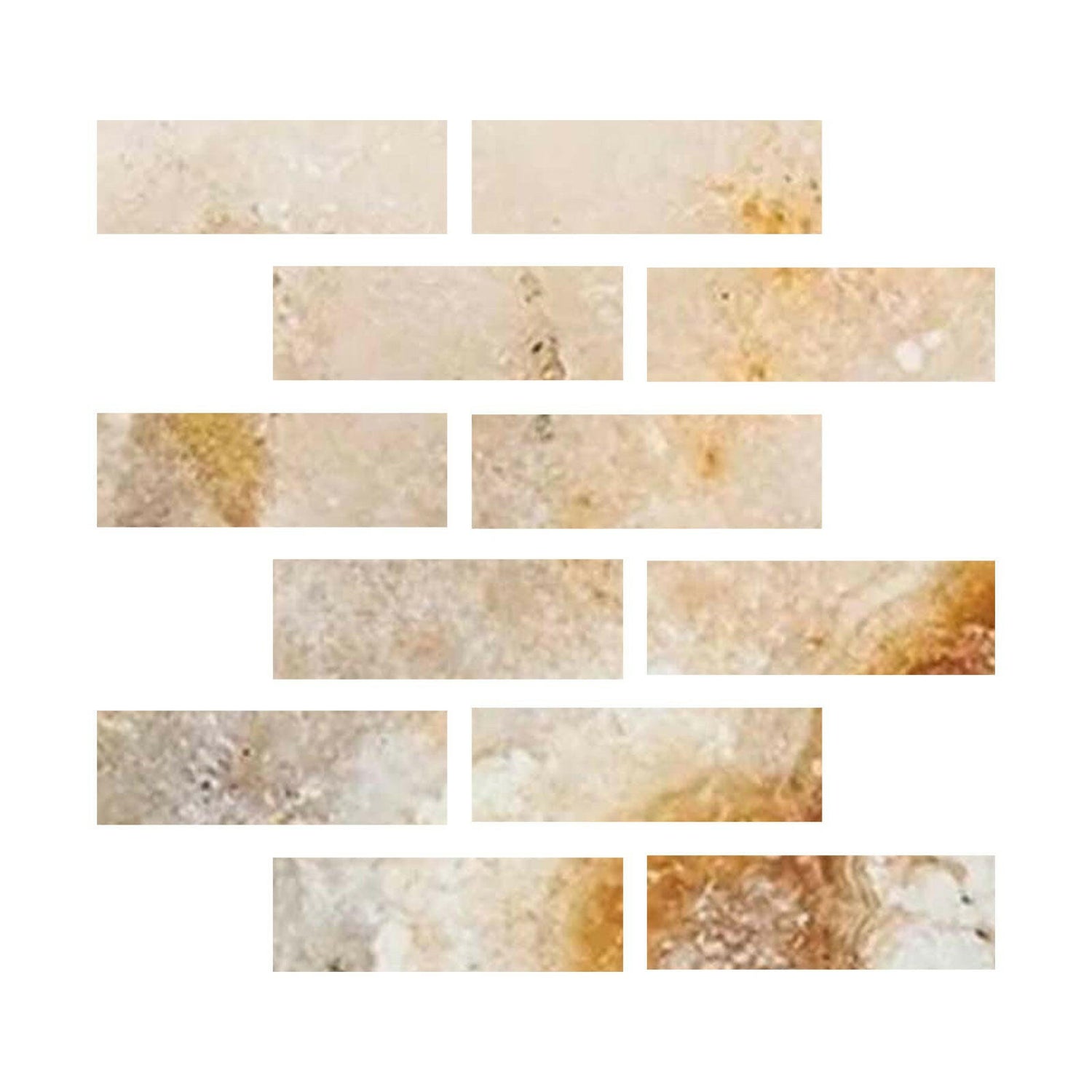 Special Cut | 2x6 Antico Onyx Travertine Filled & Honed Tile Special Cut | 2x6 Antico Onyx Travertine Filled & Honed Tile - American Tile Depot