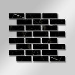 Special Cut | 2x6 Black Marquina Marble Polished Tile Special Cut | 2x6 Black Marquina Marble Polished Tile - American Tile Depot