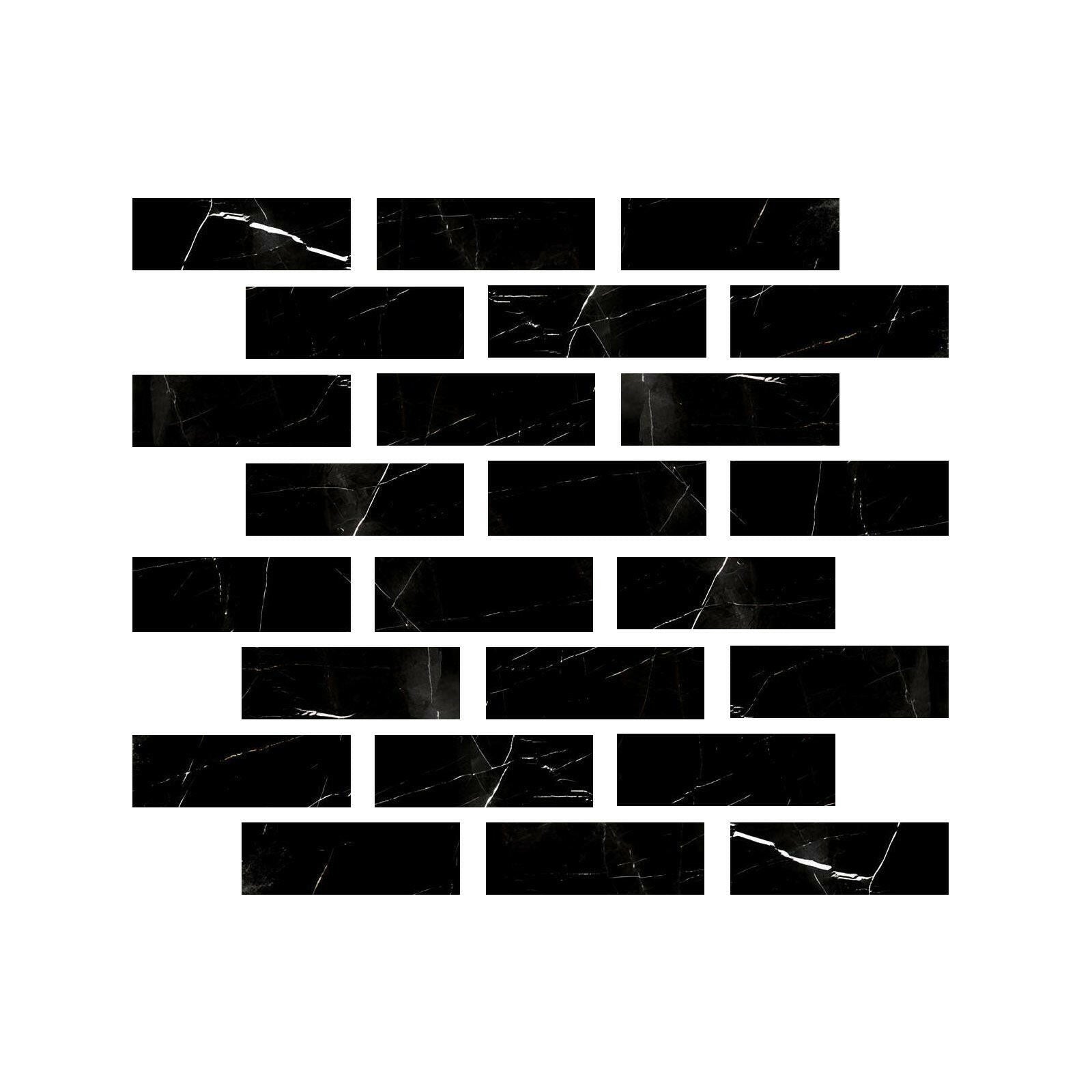Special Cut | 2x6 Black Marquina Marble Polished Tile Special Cut | 2x6 Black Marquina Marble Polished Tile - American Tile Depot