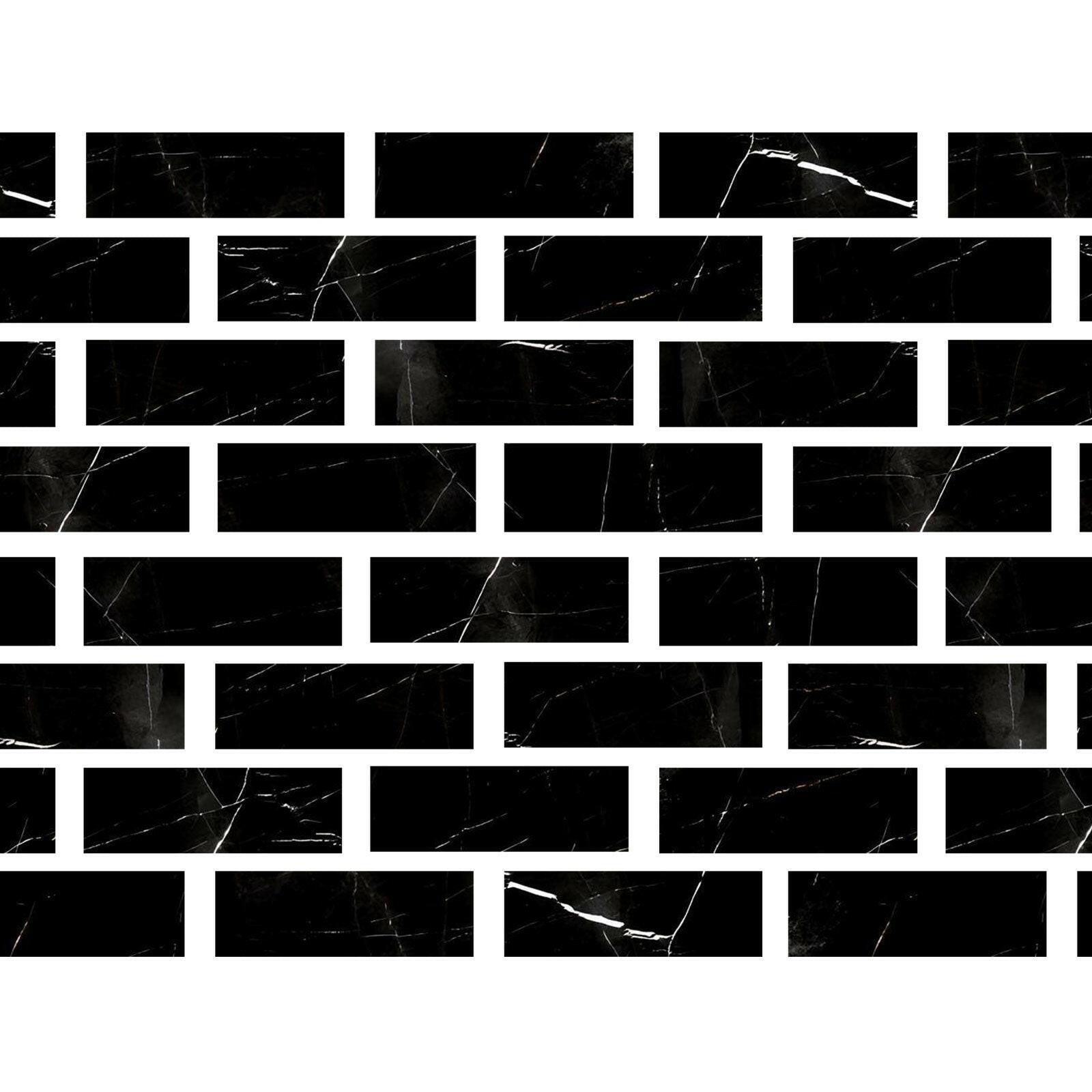 Special Cut | 2x6 Black Marquina Marble Polished Tile Special Cut | 2x6 Black Marquina Marble Polished Tile - American Tile Depot