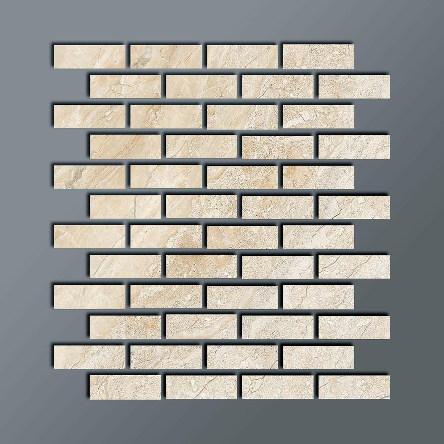 Special Cut | 2x6 Diano Royal (Queen Beige) Marble Polished Tile Special Cut | 2x6 Diano Royal (Queen Beige) Marble Polished Tile - American Tile Depot
