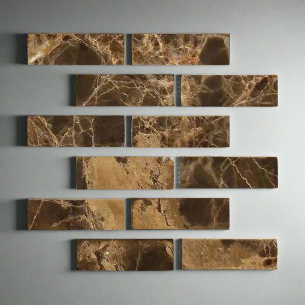 Special Cut | 2x6 Emperador Dark Marble Polished Tile Special Cut | 2x6 Emperador Dark Marble Polished Tile - American Tile Depot