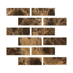 Special Cut | 2x6 Emperador Dark Marble Polished Tile Special Cut | 2x6 Emperador Dark Marble Polished Tile - American Tile Depot