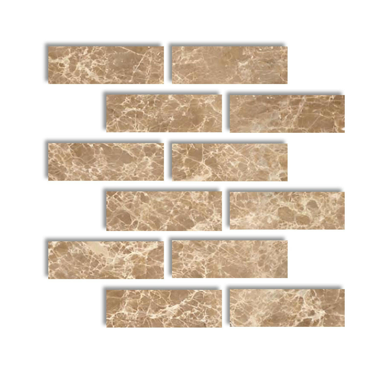 Special Cut | 2x6 Emperador Light Marble Polished Tile Special Cut | 2x6 Emperador Light Marble Polished Tile - American Tile Depot