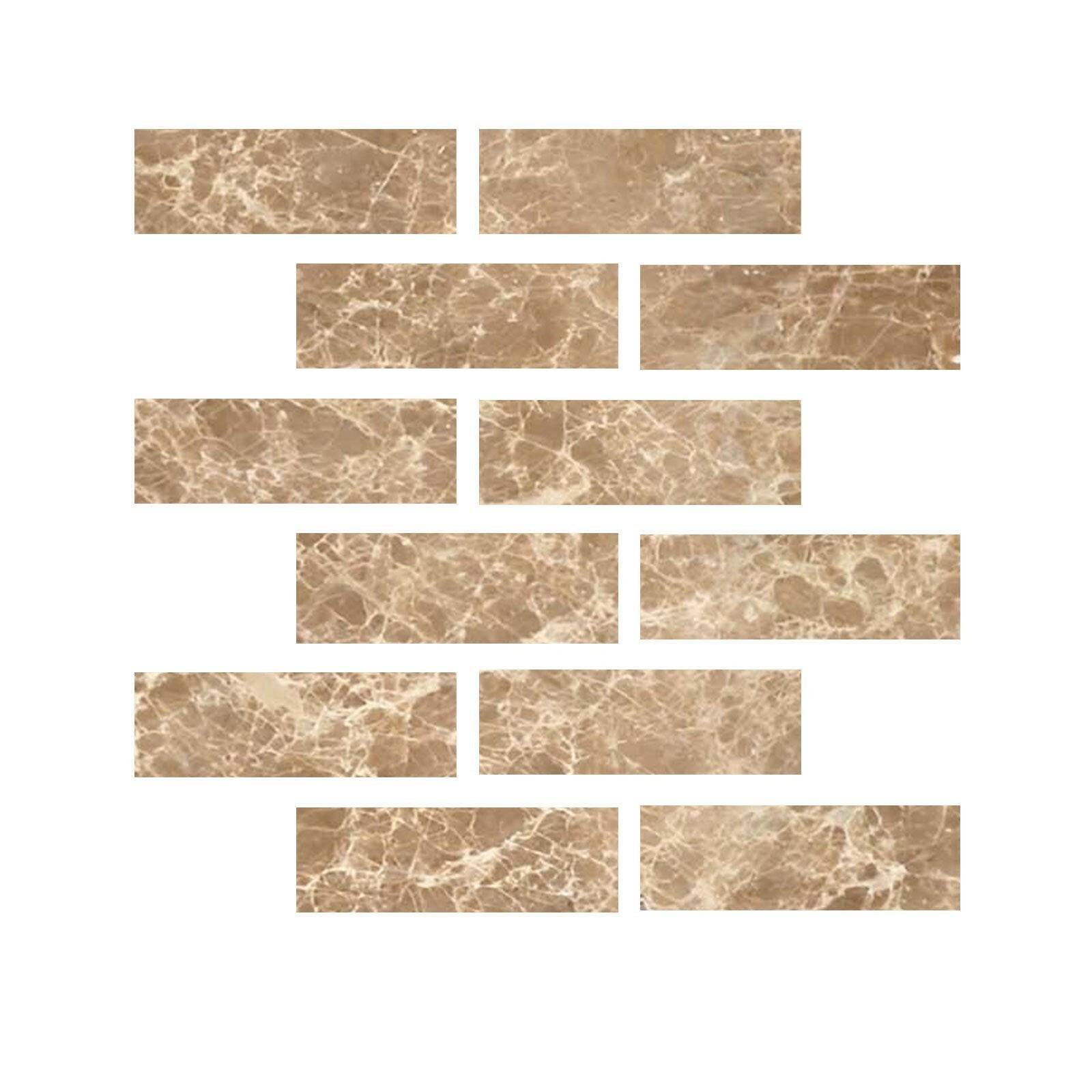 Special Cut | 2x6 Emperador Light Marble Polished Tile Special Cut | 2x6 Emperador Light Marble Polished Tile - American Tile Depot