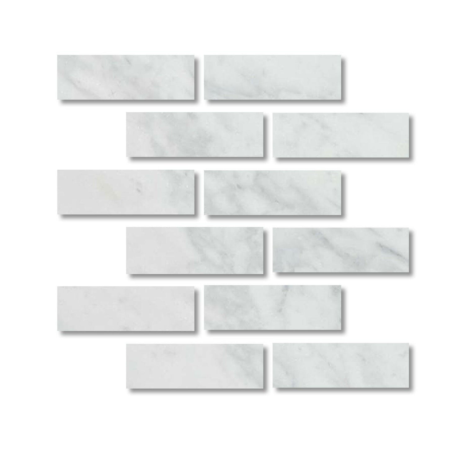 Special Cut | 2x6 Italian Statuary White Marble Honed Tile Special Cut | 2x6 Italian Statuary White Marble Honed Tile - American Tile Depot