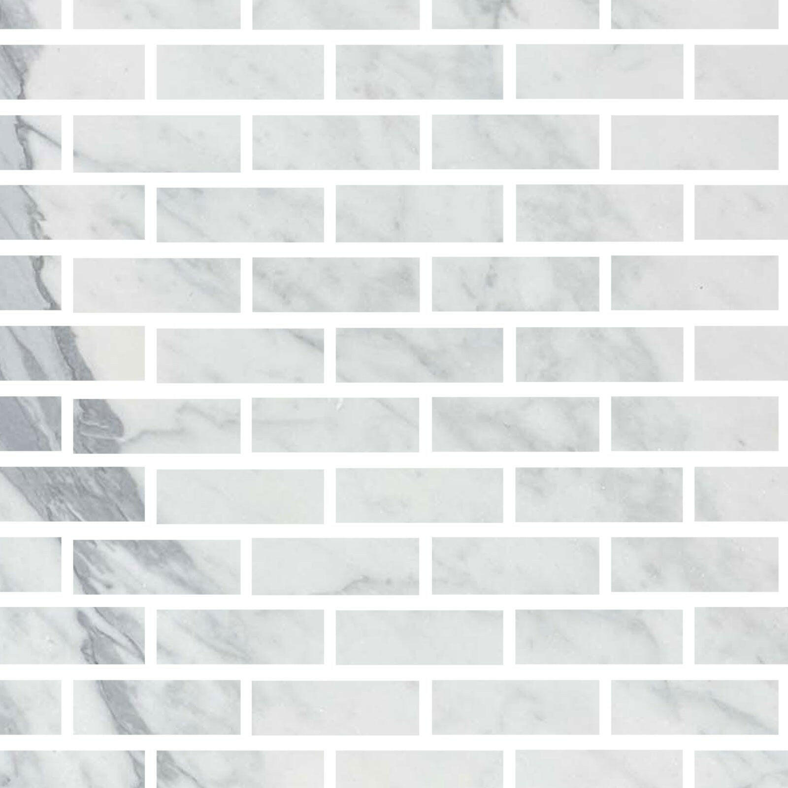 Special Cut | 2x6 Italian Statuary White Marble Honed Tile Special Cut | 2x6 Italian Statuary White Marble Honed Tile - American Tile Depot