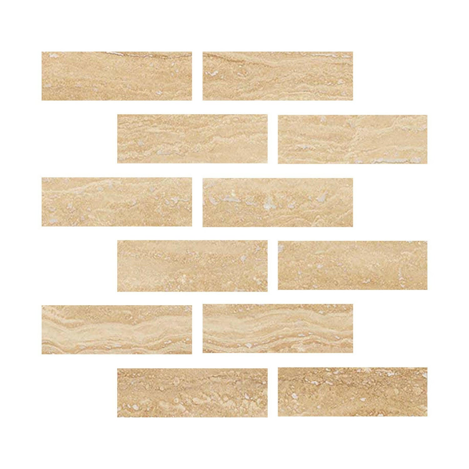 Special Cut | 2x6 Ivory Travertine Vein Cut Filled & Honed Tile Special Cut | 2x6 Ivory Travertine Vein Cut Filled & Honed Tile - American Tile Depot