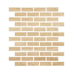 Special Cut | 2x6 Ivory Travertine Vein Cut Filled & Polished Tile Special Cut | 2x6 Ivory Travertine Vein Cut Filled & Polished Tile - American Tile Depot