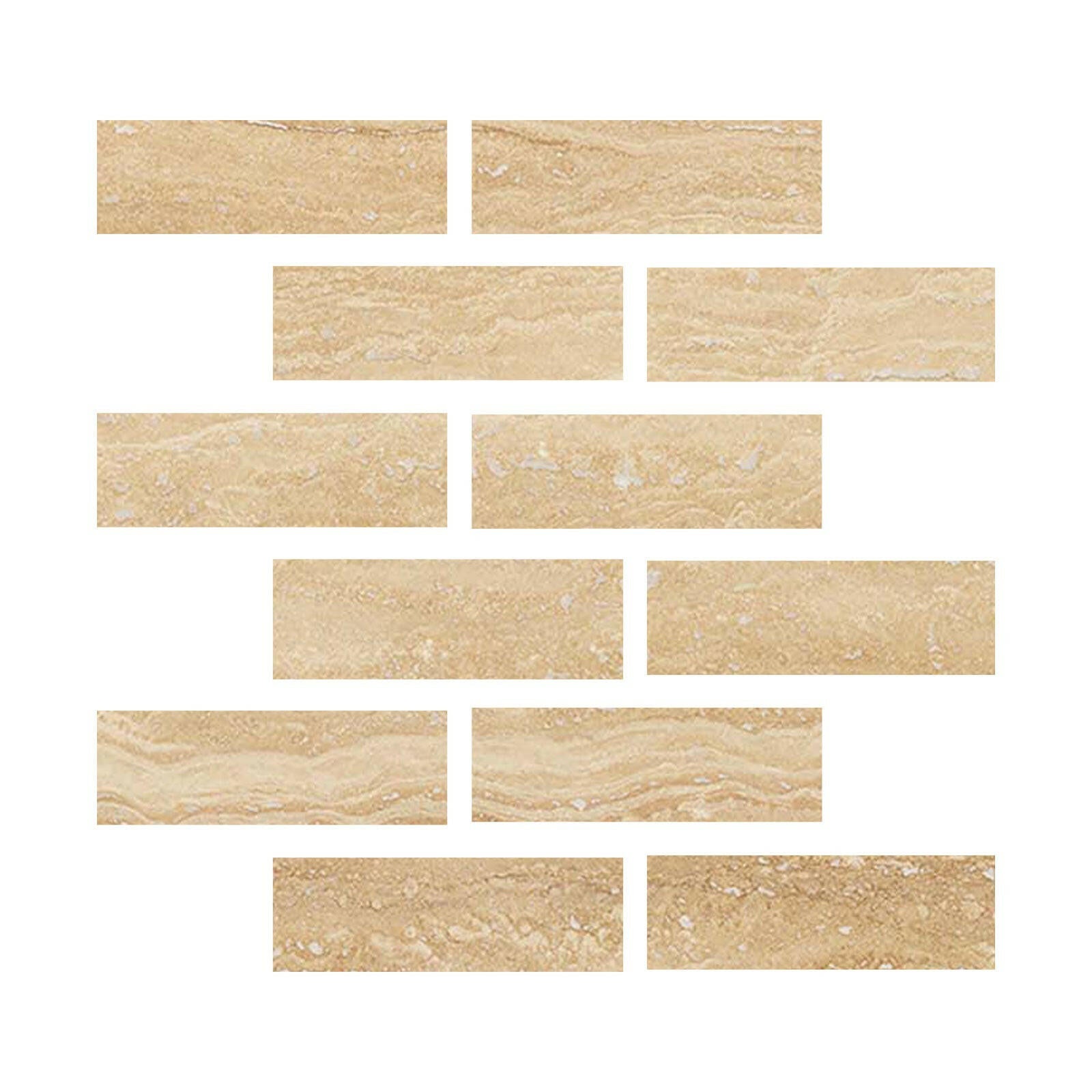 Special Cut | 2x6 Ivory Travertine Vein Cut Filled & Polished Tile Special Cut | 2x6 Ivory Travertine Vein Cut Filled & Polished Tile - American Tile Depot