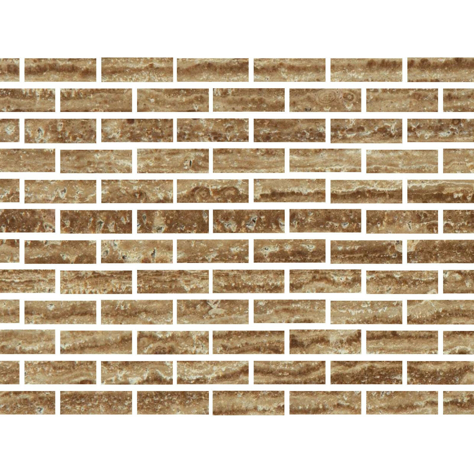 Special Cut | 2x6 Noce Exotic Travertine (Vein-Cut) Filled & Honed Tile Special Cut | 2x6 Noce Exotic Travertine (Vein-Cut) Filled & Honed Tile - American Tile Depot
