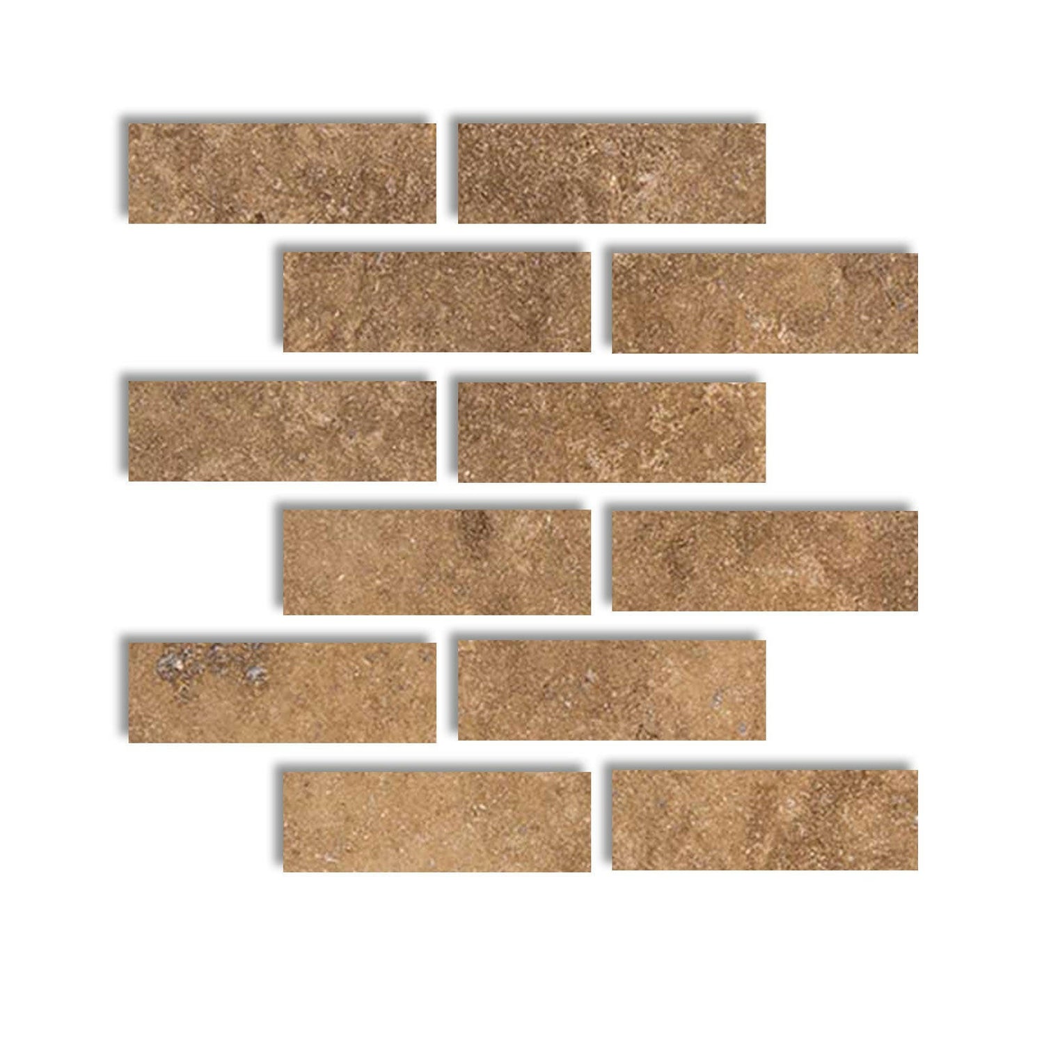 Special Cut | 2x6 Noce Travertine Filled & Honed Tile Special Cut | 2x6 Noce Travertine Filled & Honed Tile - American Tile Depot