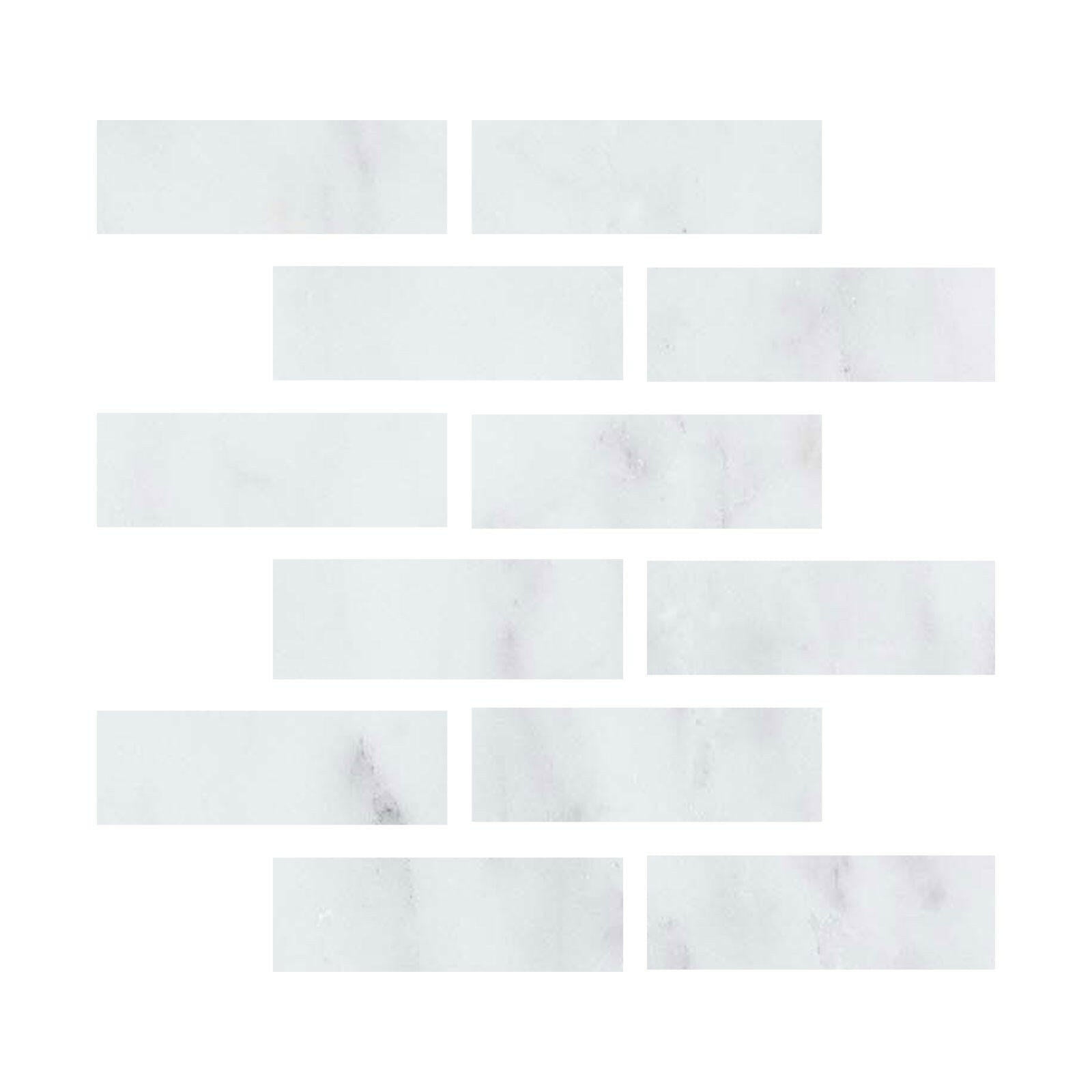 Special Cut | 2x6 Oriental White / Asian Statuary Marble Honed Tile Special Cut | 2x6 Oriental White / Asian Statuary Marble Honed Tile - American Tile Depot