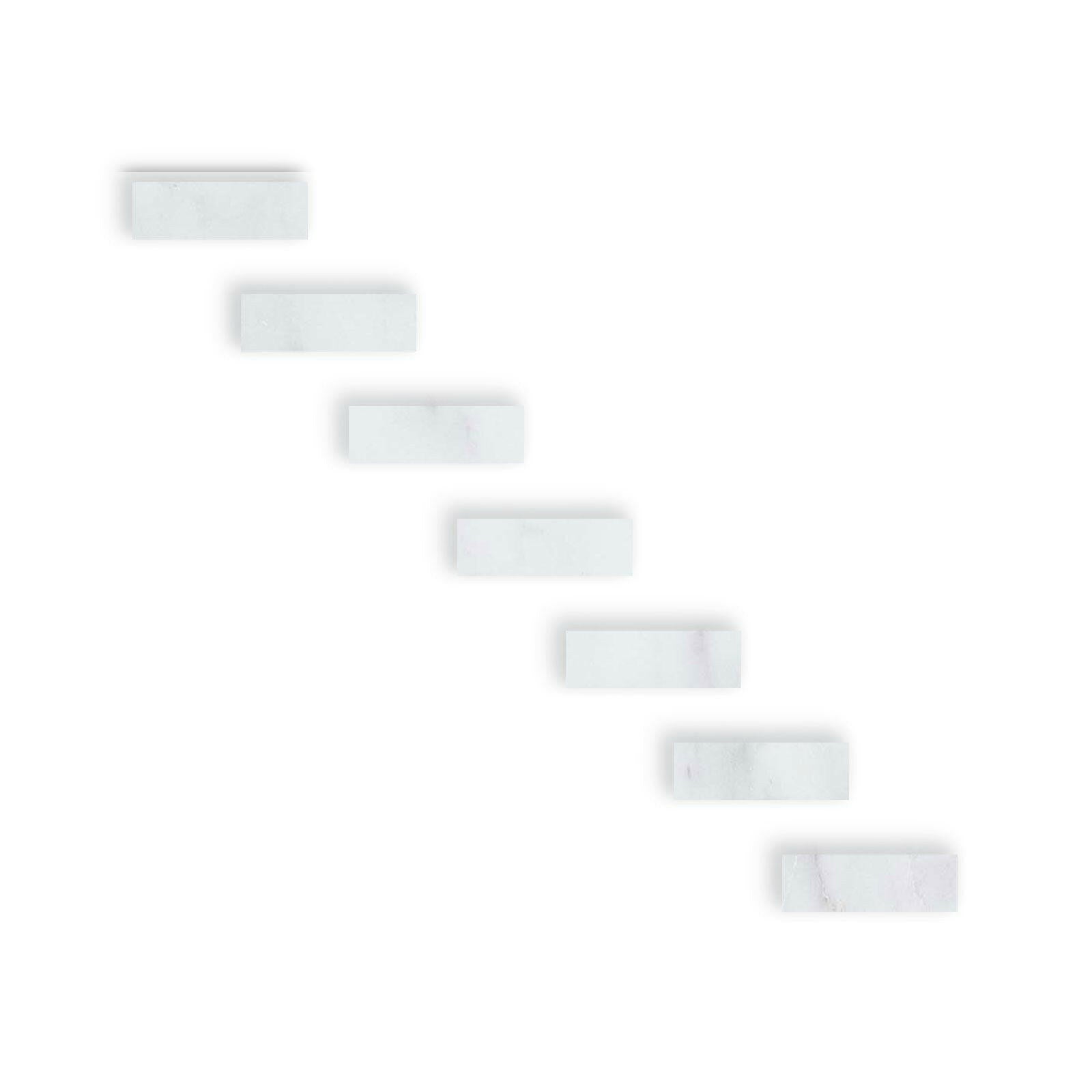 Special Cut | 2x6 Oriental White / Asian Statuary Marble Polished Tile Special Cut | 2x6 Oriental White / Asian Statuary Marble Polished Tile - American Tile Depot