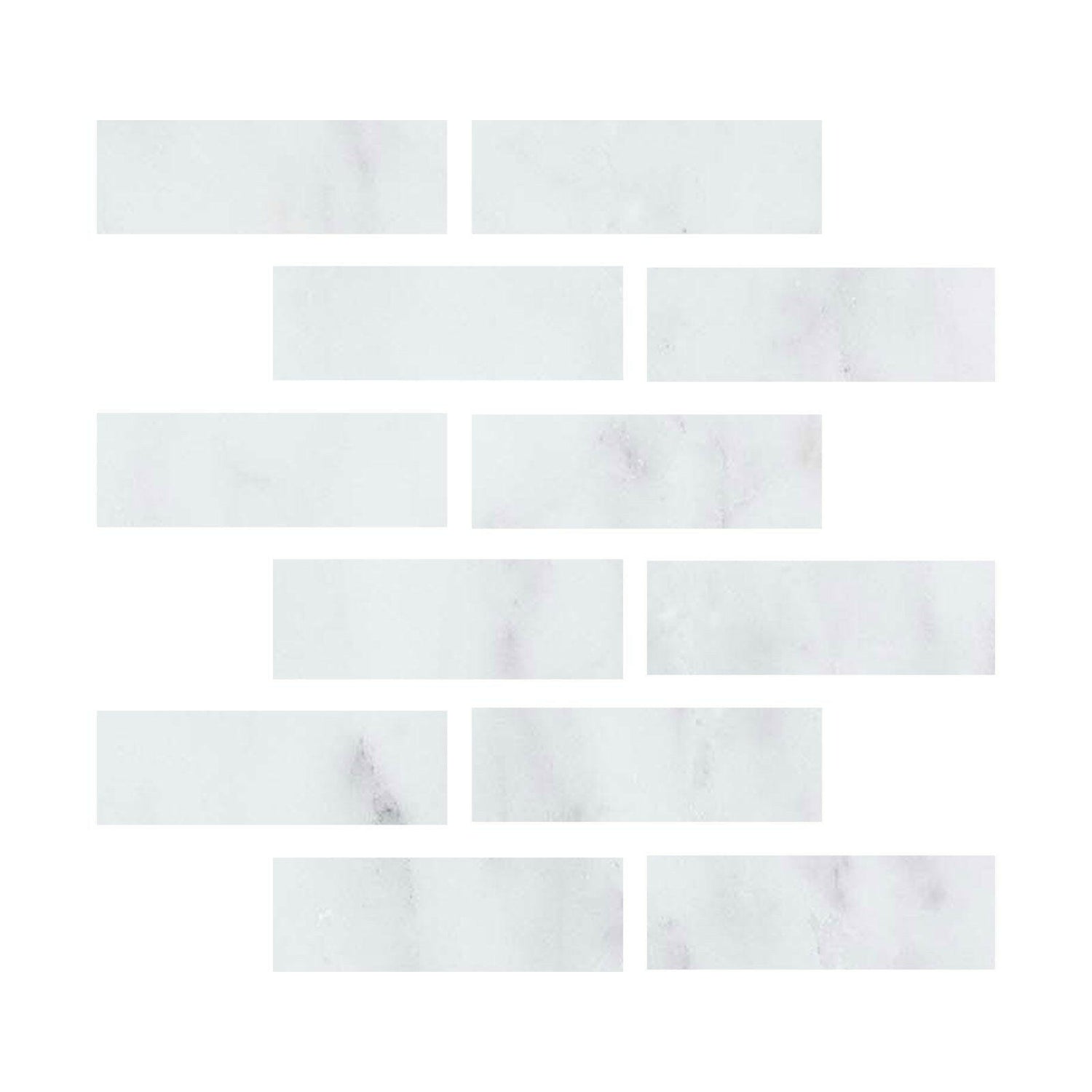 Special Cut | 2x6 Oriental White / Asian Statuary Marble Polished Tile Special Cut | 2x6 Oriental White / Asian Statuary Marble Polished Tile - American Tile Depot