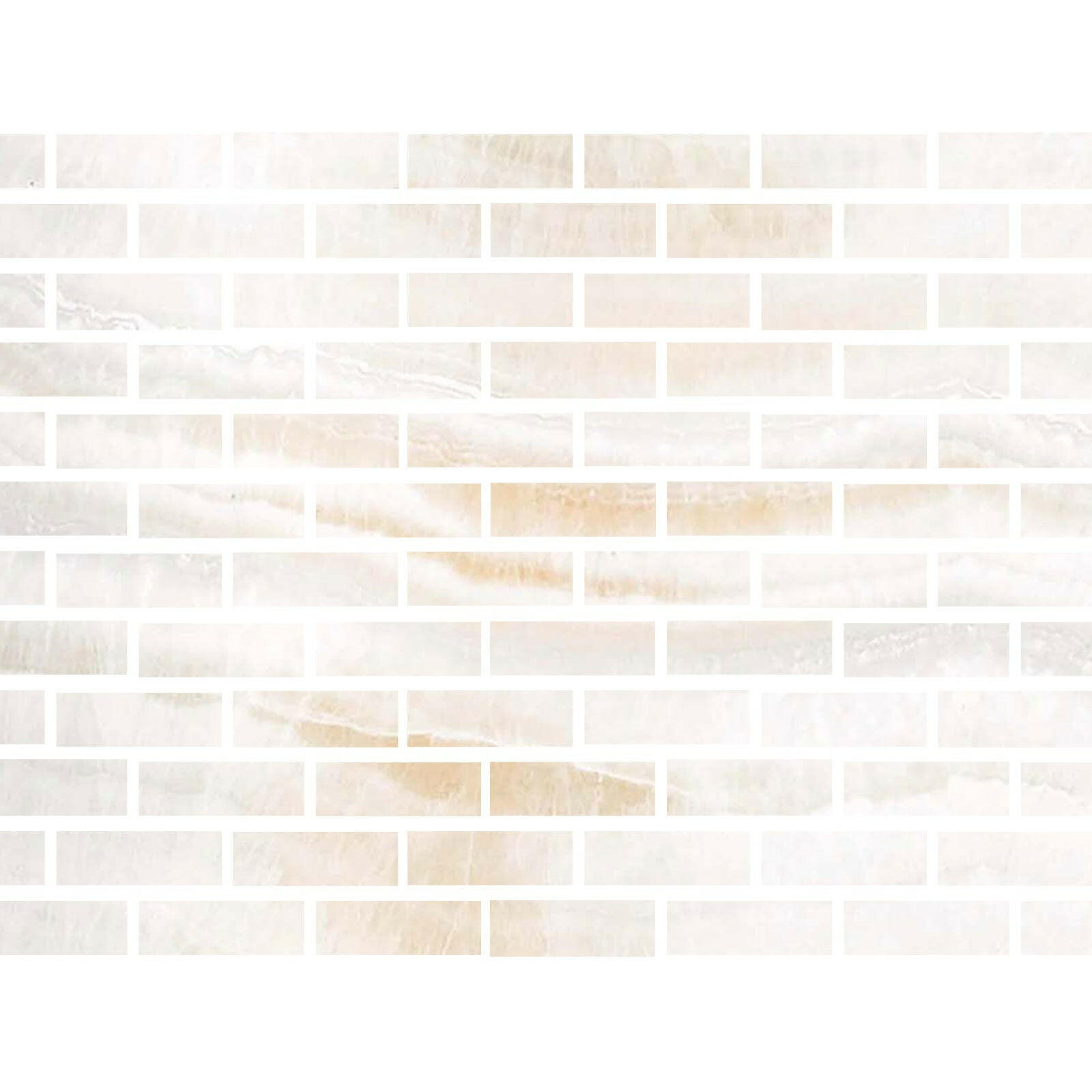 Special Cut | 2x6 Premium White Onyx VEIN-CUT Polished Tile - American Tile Depot