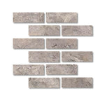 Special Cut | 2x6 Silver Travertine Filled & Honed Tile Special Cut | 2x6 Silver Travertine Filled & Honed Tile - American Tile Depot