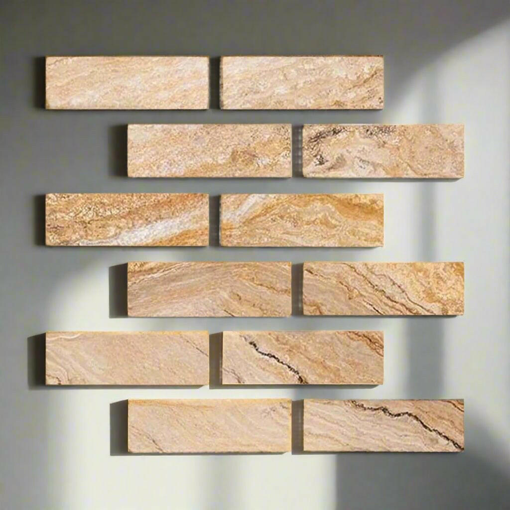 Special Cut | 2x6 Valencia Travertine Filled & Honed Tile Special Cut | 2x6 Valencia Travertine Filled & Honed Tile - American Tile Depot