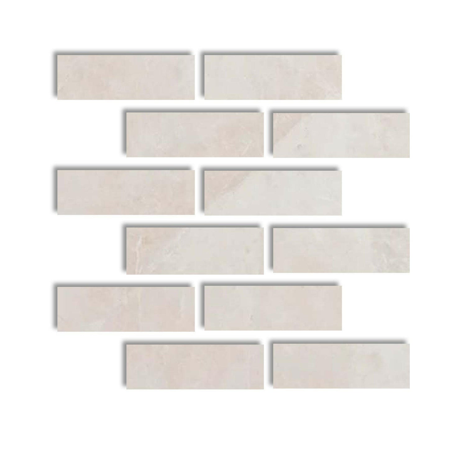 Special Cut | 2x6 White Pearl / Botticino Marble Honed Tile Special Cut | 2x6 White Pearl / Botticino Marble Honed Tile - American Tile Depot