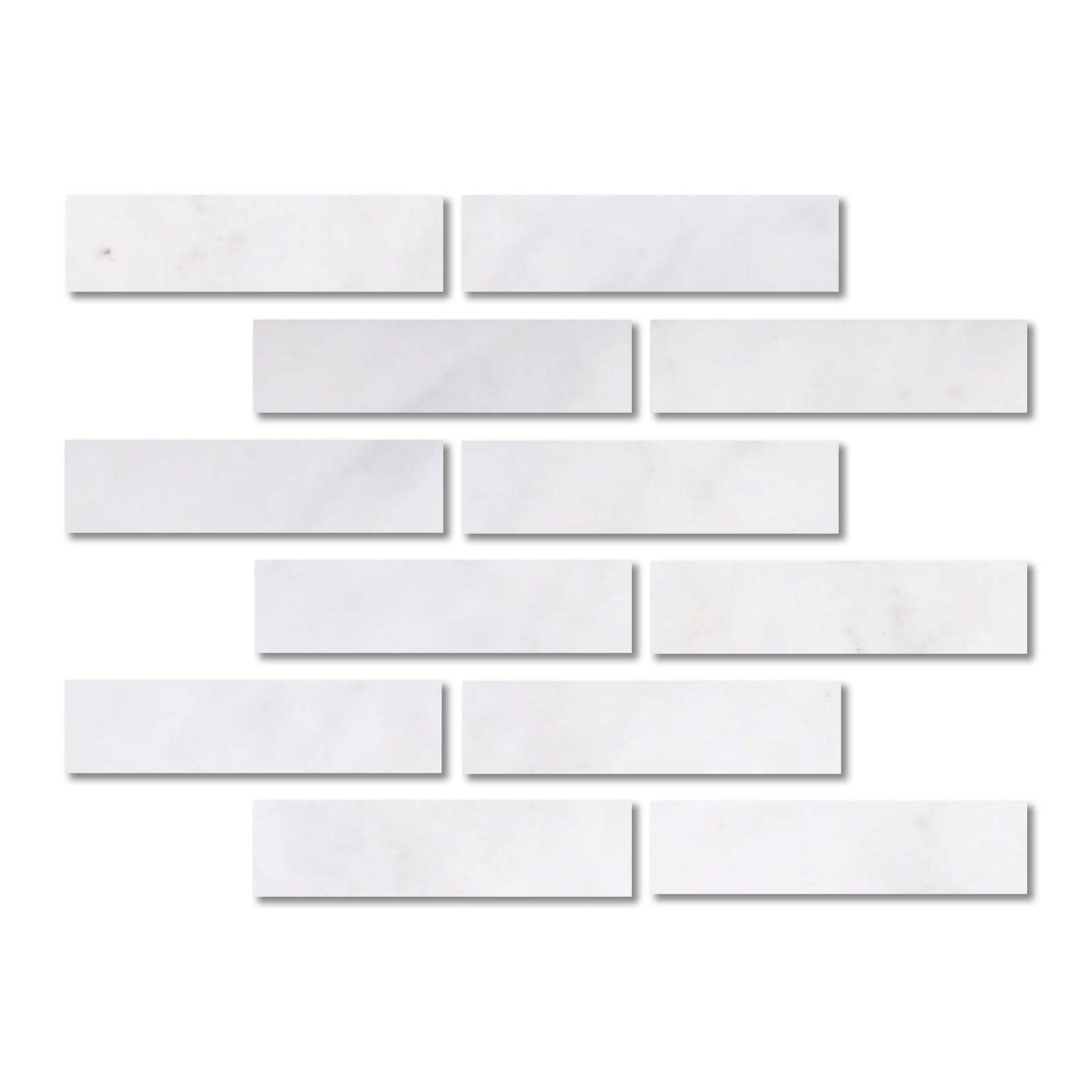 Special Cut | 2x8 Afyon White Marble Polished Tile Special Cut | 2x8 Afyon White Marble Polished Tile - American Tile Depot