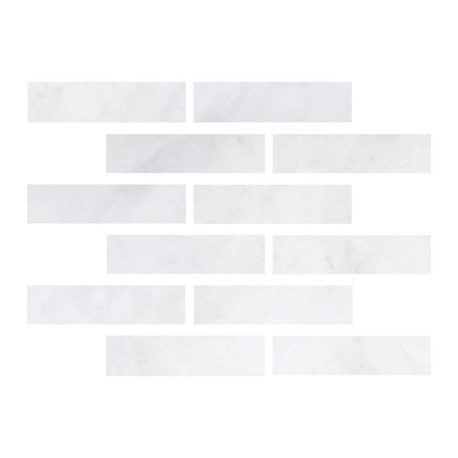 Special Cut | 2x8 Afyon White Marble Polished Tile Special Cut | 2x8 Afyon White Marble Polished Tile - American Tile Depot