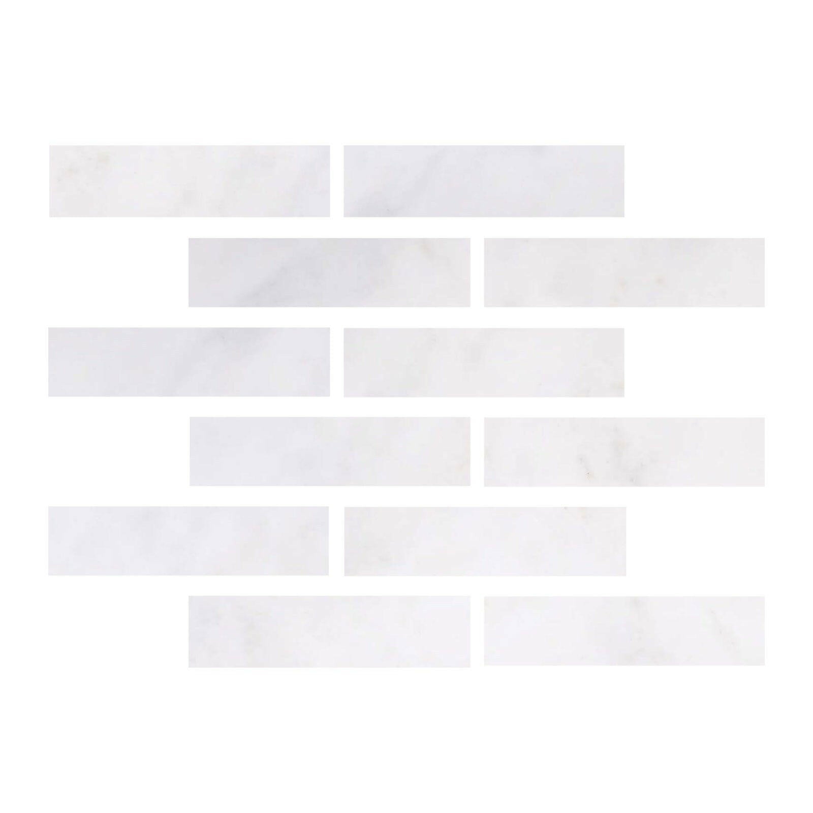 Special Cut | 2x8 Afyon White Marble Polished Tile Special Cut | 2x8 Afyon White Marble Polished Tile - American Tile Depot