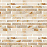 Special Cut | 2x8 Antico Onyx Travertine Filled & Honed Tile Special Cut | 2x8 Antico Onyx Travertine Filled & Honed Tile - American Tile Depot