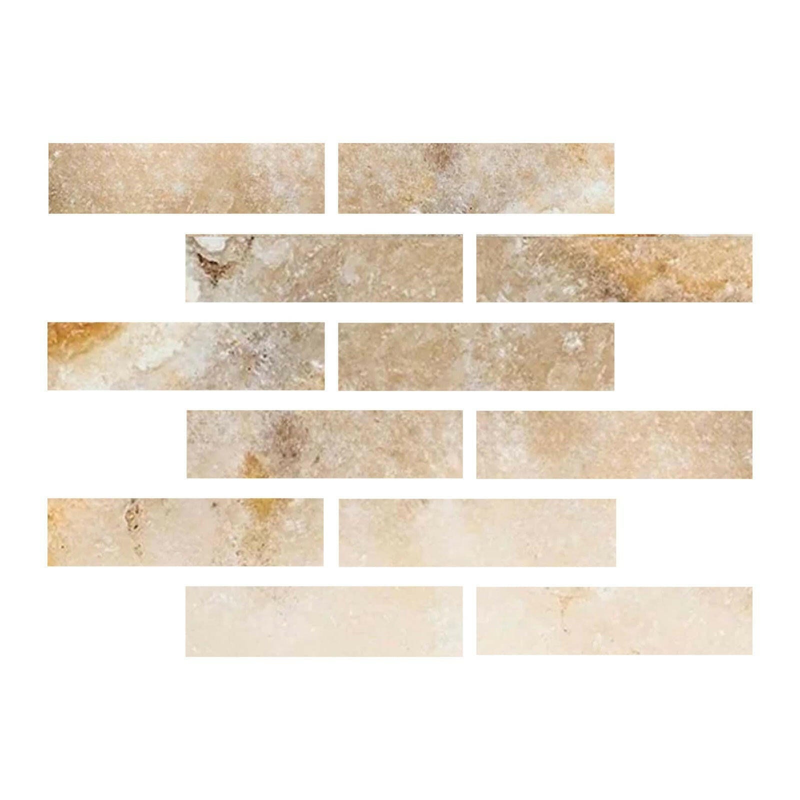 Special Cut | 2x8 Antico Onyx Travertine Filled & Honed Tile Special Cut | 2x8 Antico Onyx Travertine Filled & Honed Tile - American Tile Depot