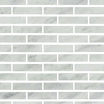 Special Cut | 2x8 Bianco Venatino Marble Honed Tile Special Cut | 2x8 Bianco Venatino Marble Honed Tile - American Tile Depot