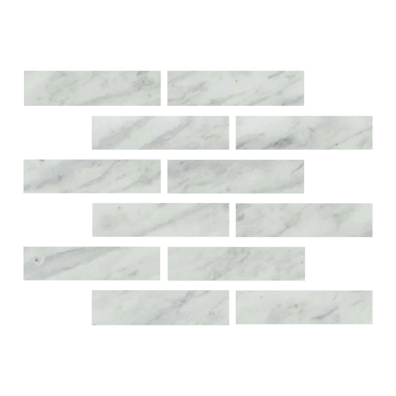 Special Cut | 2x8 Bianco Venatino Marble Honed Tile Special Cut | 2x8 Bianco Venatino Marble Honed Tile - American Tile Depot