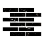 Special Cut | 2x8 Black Marquina Marble Polished Tile Special Cut | 2x8 Black Marquina Marble Polished Tile - American Tile Depot