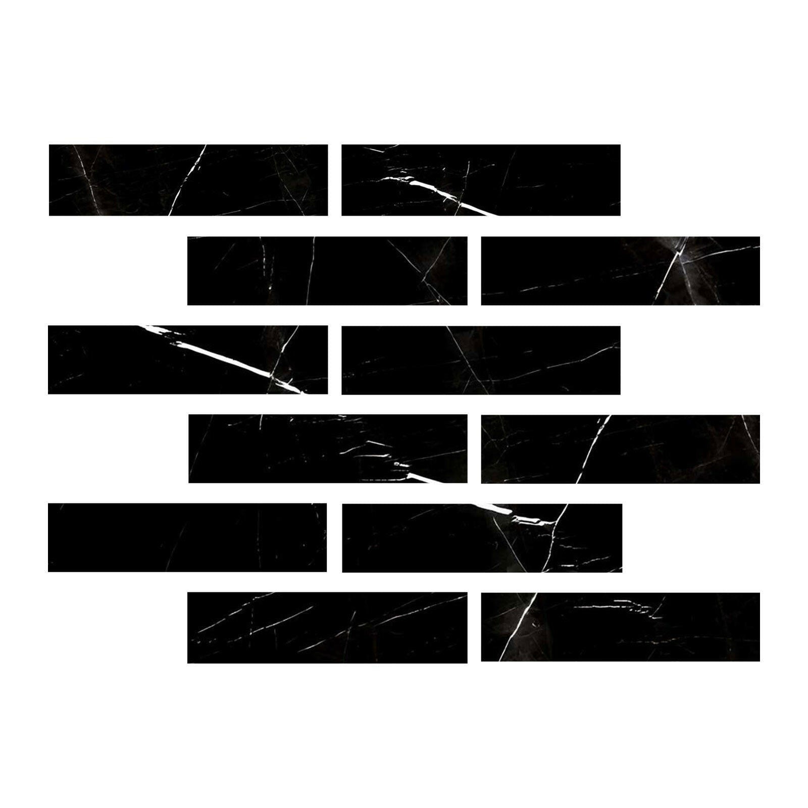 Special Cut | 2x8 Black Marquina Marble Polished Tile Special Cut | 2x8 Black Marquina Marble Polished Tile - American Tile Depot