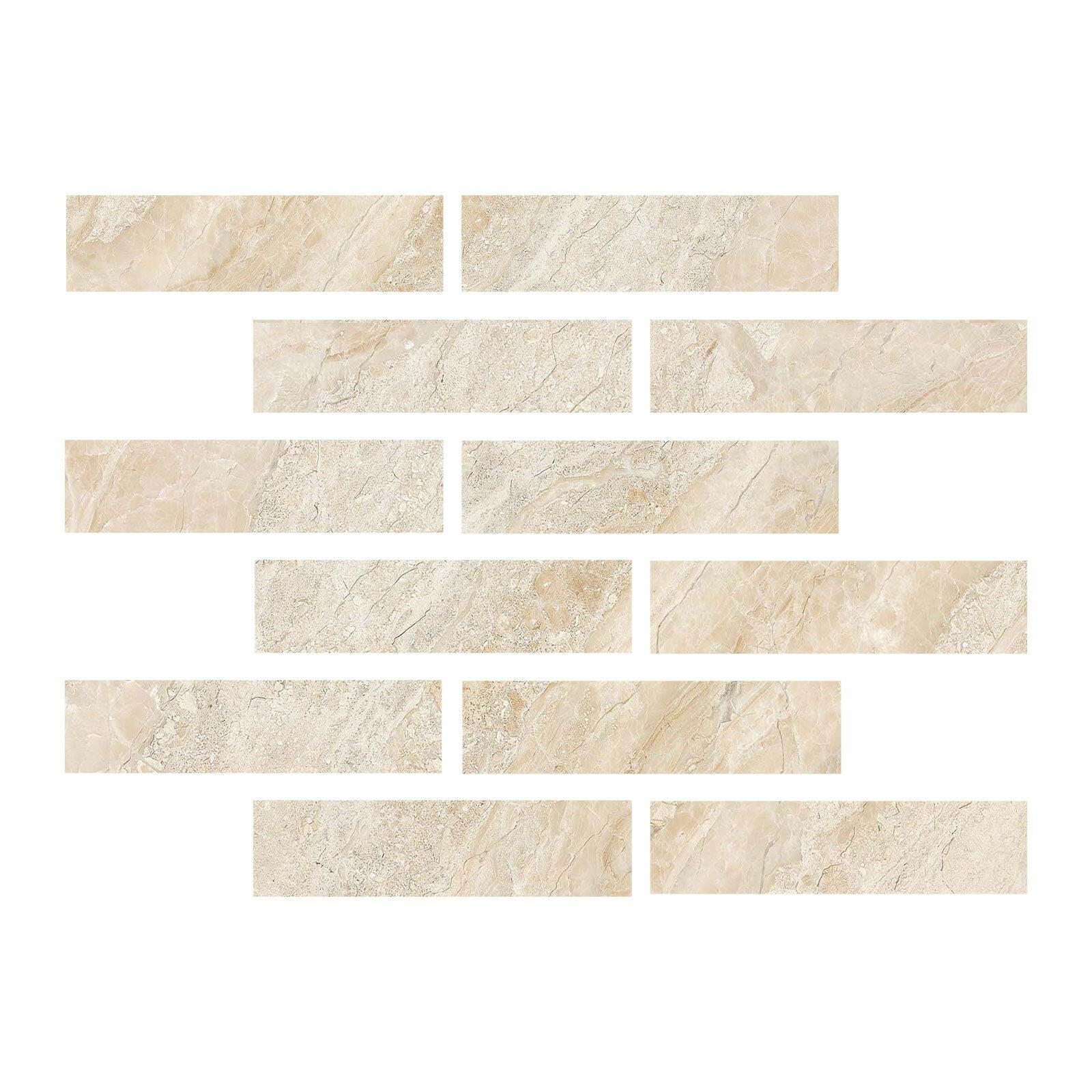 Special Cut | 2x8 Diano Royal (Queen Beige) Marble Polished Tile Special Cut | 2x8 Diano Royal (Queen Beige) Marble Polished Tile - American Tile Depot