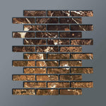 Special Cut | 2x8 Emperador Dark Marble Polished Tile Special Cut | 2x8 Emperador Dark Marble Polished Tile - American Tile Depot