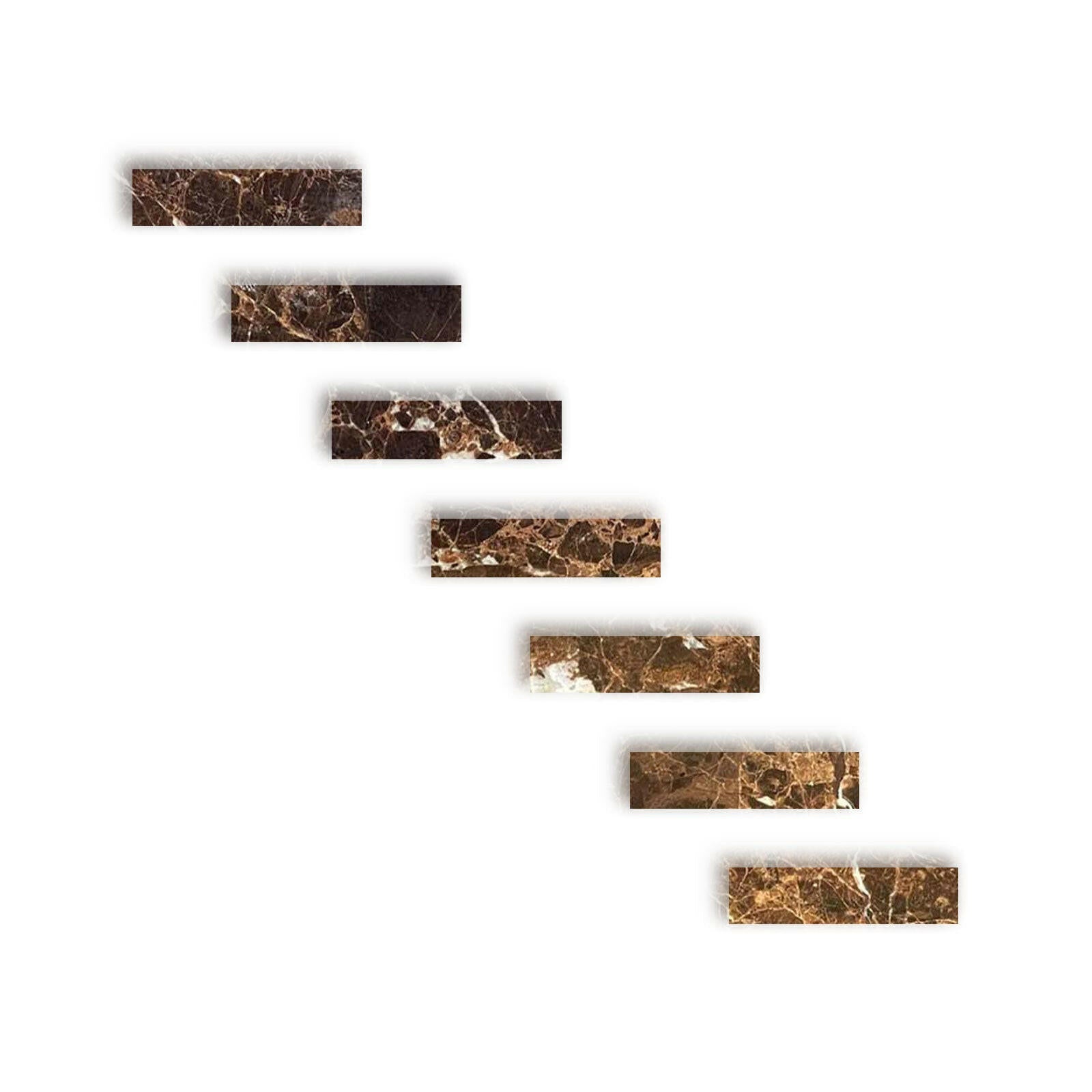 Special Cut | 2x8 Emperador Dark Marble Polished Tile Special Cut | 2x8 Emperador Dark Marble Polished Tile - American Tile Depot